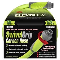 Flexzilla Garden Lead In Hose With Swivelgrip Connections 5/8" x 50' - Green - Flexzilla