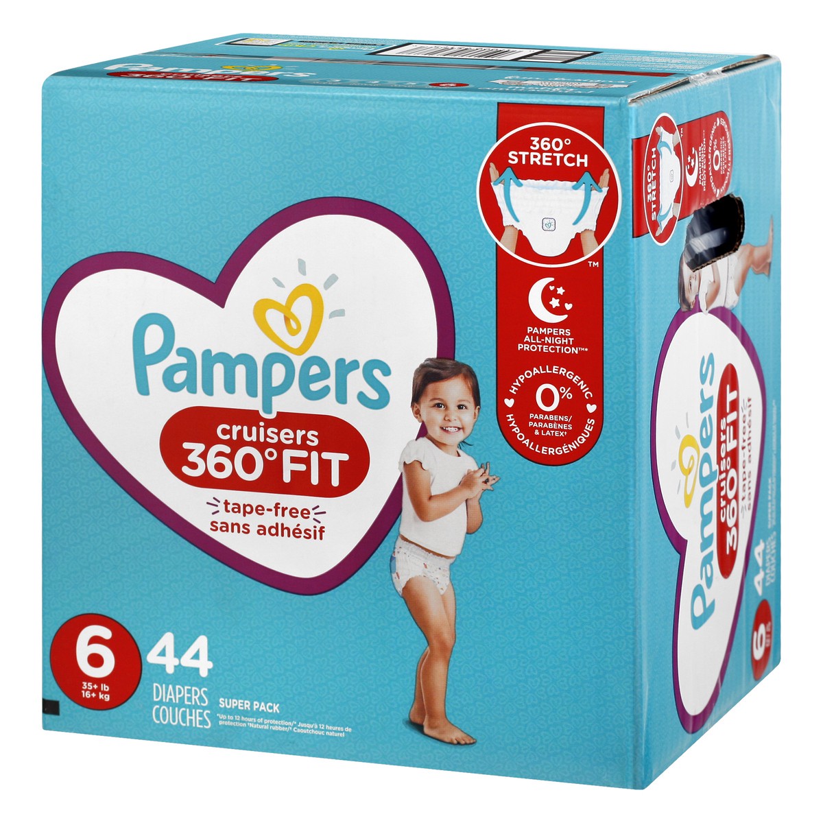 slide 6 of 9, Pampers Cruisers 360 Diapers - Size 6 - 48ct, 44 ct