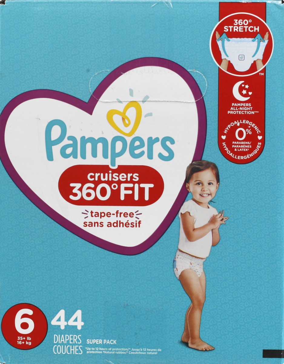 slide 3 of 9, Pampers Cruisers 360 Diapers - Size 6 - 48ct, 44 ct