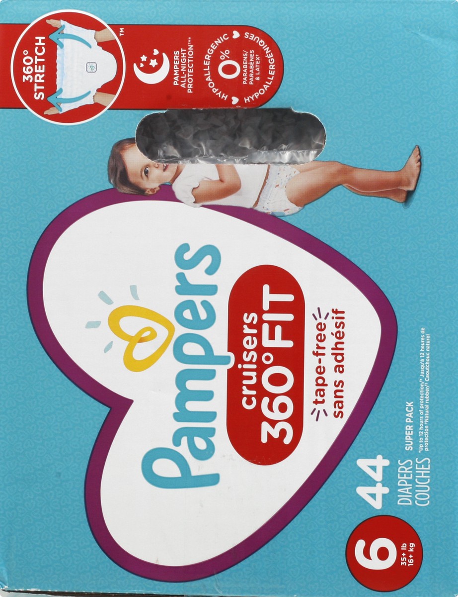 slide 2 of 9, Pampers Cruisers 360 Diapers - Size 6 - 48ct, 44 ct