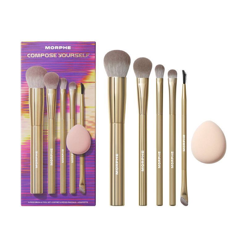 slide 4 of 5, Morphe Compose Yourself 6pc Brush & Tool Set Gift Set - Ulta Beauty, 6 ct