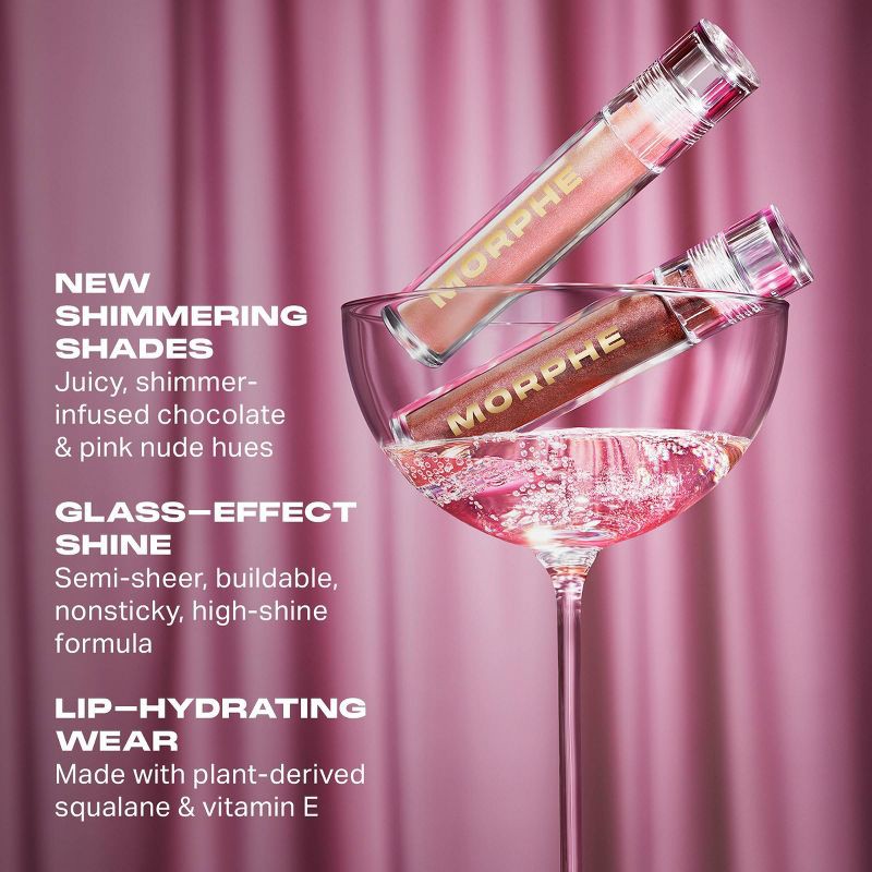 slide 4 of 5, Morphe Hot & Unbothered Drip Glass Lip Gloss Gift Set - 2ct - Ulta Beauty, 2 ct