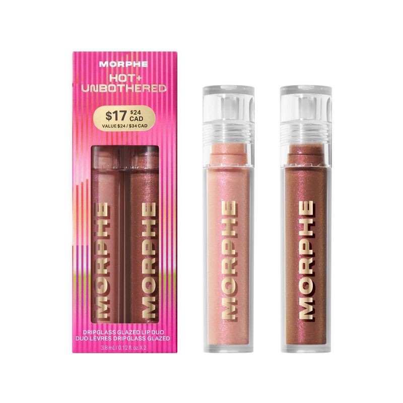 slide 5 of 5, Morphe Hot & Unbothered Drip Glass Lip Gloss Gift Set - 2ct - Ulta Beauty, 2 ct