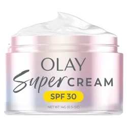 Olay Super Cream Ultra Lightweight Facial Moisturizer Sunscreen - SPF 30 - 0.5oz: For Sensitive Skin, With Niacinamide, With Vitamin E