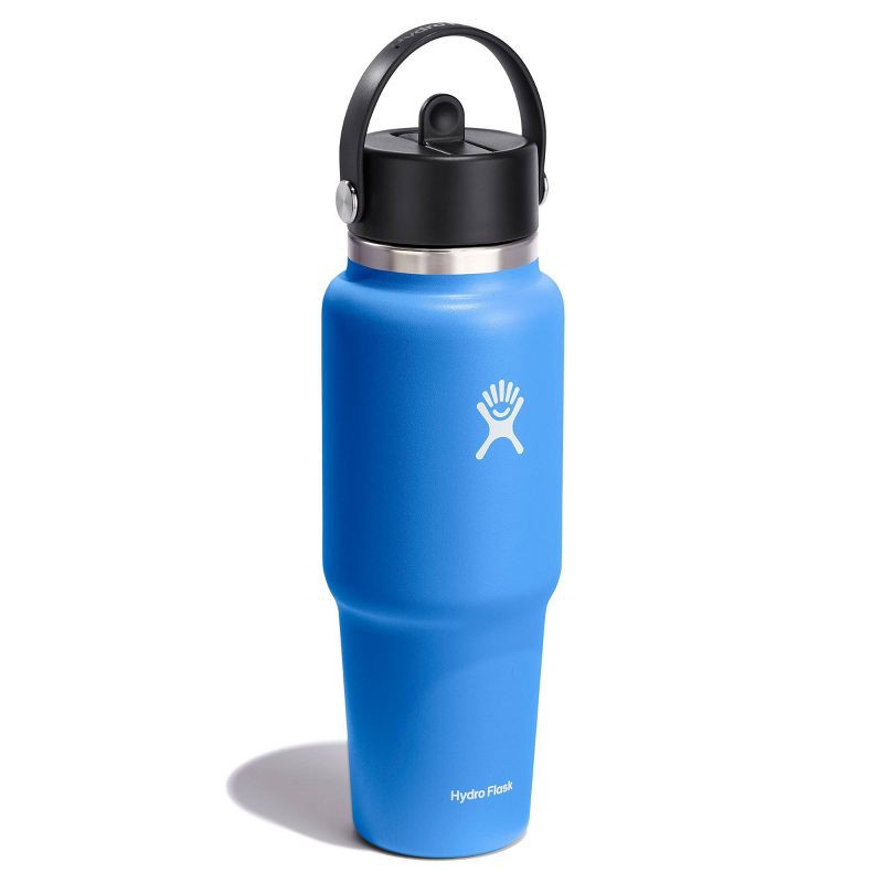 slide 2 of 3, Hydro Flask 32oz Wide Mouth Flex Straw Travel Water Bottle Cascade, 32 oz