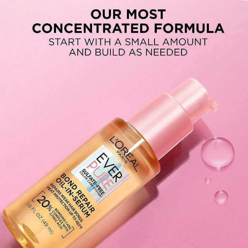 slide 8 of 12, L'Oreal Paris EverPure Bond Repair Hair Oil-in-Serum and Heat Protectant - 1.6 fl oz, 1.6 fl oz