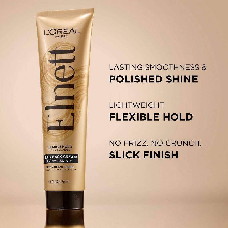 slide 2 of 10, L'Oreal Paris Elnett Anti-Frizz Slick Back Styling Cream for Flexible Hold - 5.1 fl oz, 5.1 fl oz