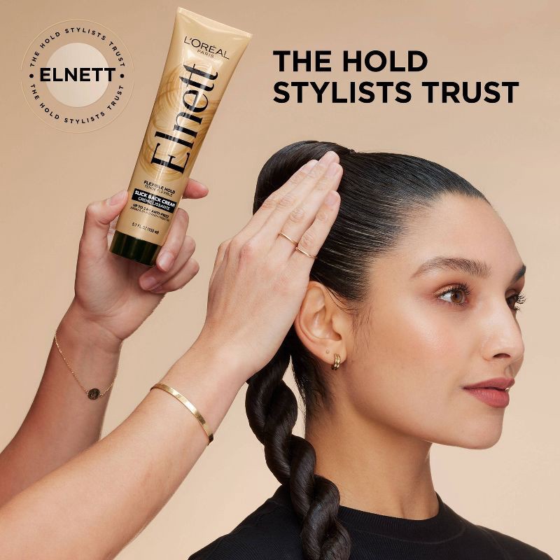 slide 3 of 10, L'Oreal Paris Elnett Anti-Frizz Slick Back Styling Cream for Flexible Hold - 5.1 fl oz, 5.1 fl oz
