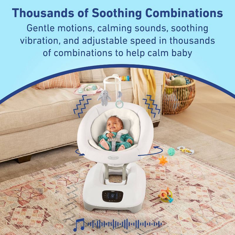 slide 6 of 8, Graco Smart Sense Soothing Baby Swing - Rori, 1 ct