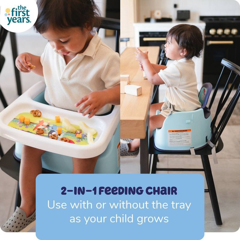 slide 2 of 11, The First Years Bluey Mealtime Booster Seat - Toddler Feeding Seat - Blue/White, 1 ct
