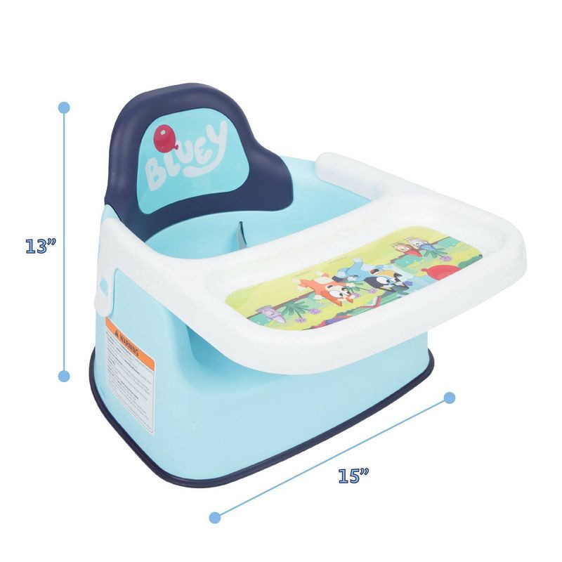 slide 7 of 11, The First Years Bluey Mealtime Booster Seat - Toddler Feeding Seat - Blue/White, 1 ct