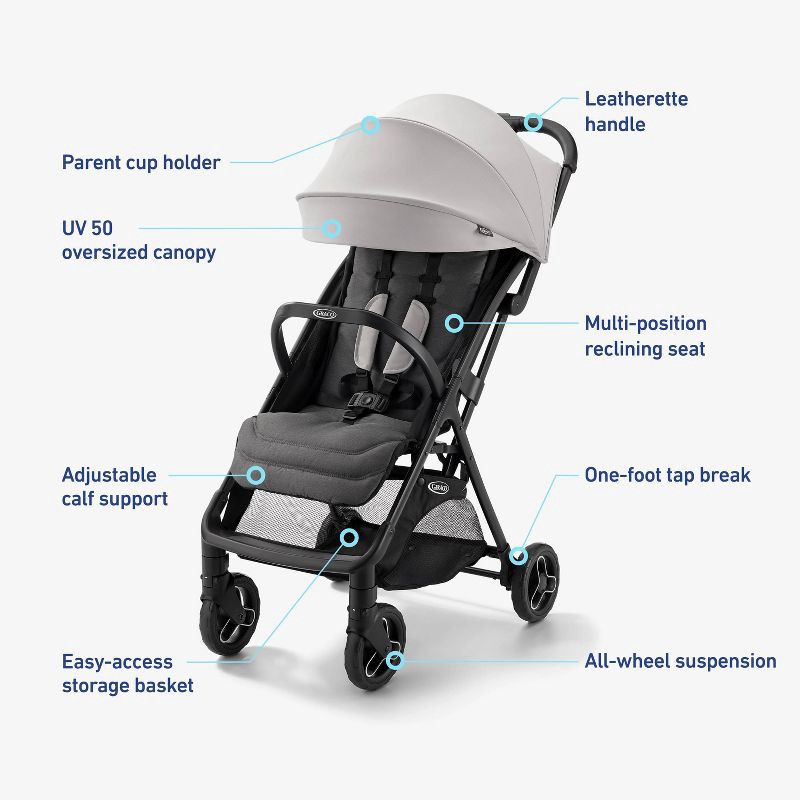 slide 5 of 6, Graco Ready2Jet Compact Travel System with SnugRide Lite Infant Car Seat - Haines, 1 ct