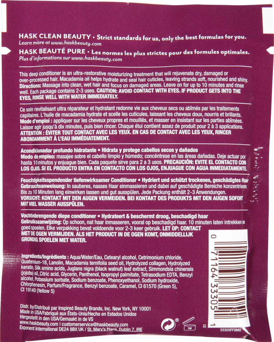 slide 8 of 12, Hask Macadamia Oil Moisturizing Deep Conditioner 1.75 oz, 1.75 oz