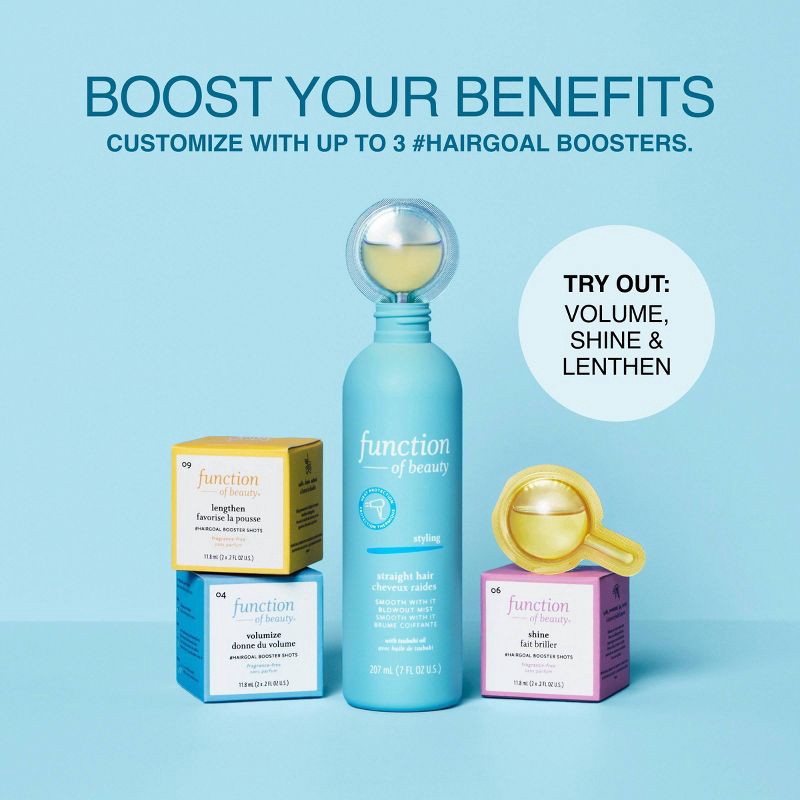 slide 6 of 9, Function of Beauty Smooth With It Blowout Mist Heat Protectant Spray for Straight Hair - 7 fl oz, 7 fl oz