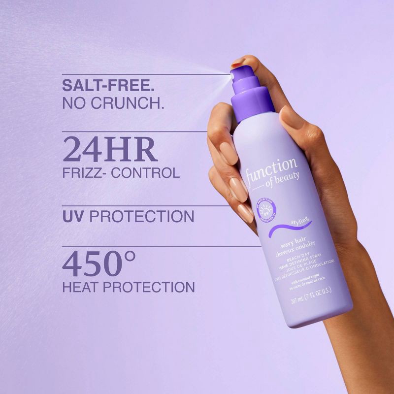 slide 4 of 9, Function of Beauty Beach Day Wave Defining Spray for Wavy Hair - 7 fl oz, 7 fl oz