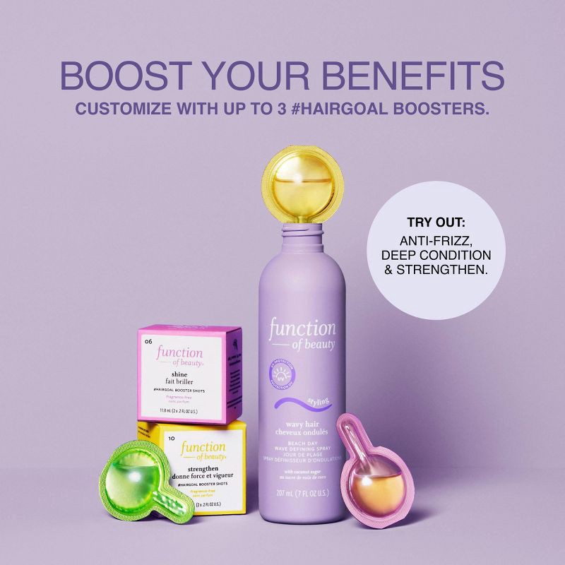 slide 6 of 9, Function of Beauty Beach Day Wave Defining Spray for Wavy Hair - 7 fl oz, 7 fl oz