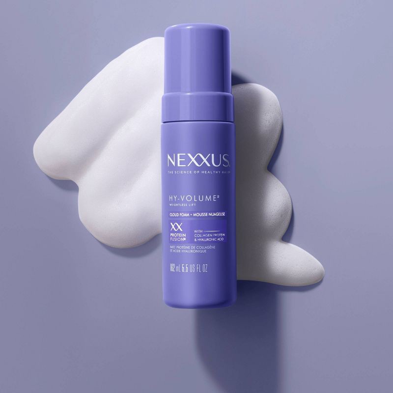 slide 4 of 6, Nexxus Hy-Volume Leave-In Cloud Foam Hair Mousse with Collagen Protein & Hyaluronic Acid - 5.5 fl oz, 5.5 fl oz