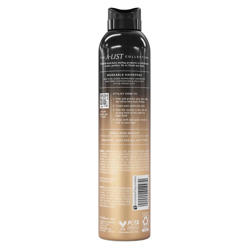 slide 2 of 9, Tresemme A-List Collection Workable Hairspray, Golden Vanilla & Sandalwood Scent - 8.5oz, 8.5 oz