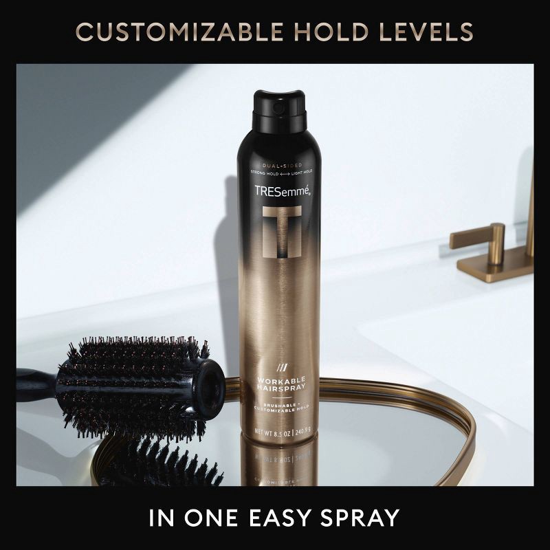 slide 5 of 9, Tresemme A-List Collection Workable Hairspray, Golden Vanilla & Sandalwood Scent - 8.5oz, 8.5 oz