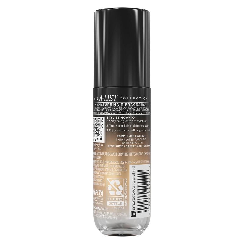 slide 2 of 8, Tresemme A-List Collection Signature Hair Fragrance Spray, Golden Vanilla & Sandalwood Scent - 1.35oz, 1.35 oz