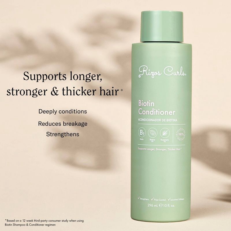 slide 5 of 7, Rizos Curls Biotin Conditioner - 10 fl oz, 10 fl oz