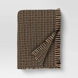 Woven Throw Blanket Cream/Neutral/Black - Threshold™
