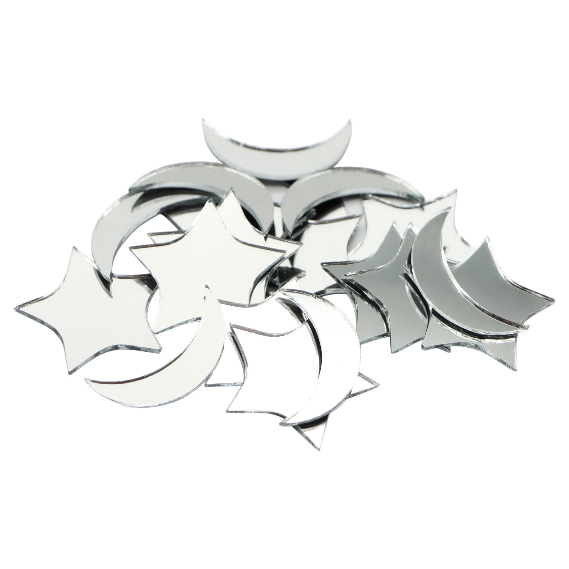 slide 2 of 3, 1" Moon & Star Glass Mirrors, 50ct. By Make Market, 50 ct