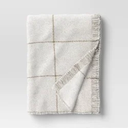 Windowpane Boucle Throw Blanket Cream/Neutral - Threshold™