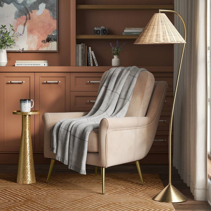 slide 2 of 5, Windowpane Boucle Throw Blanket Cray/Charcoal - Threshold™, 1 ct