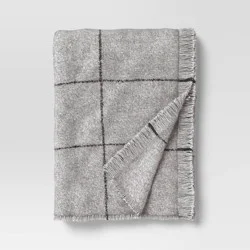 Windowpane Boucle Throw Blanket Cray/Charcoal - Threshold™