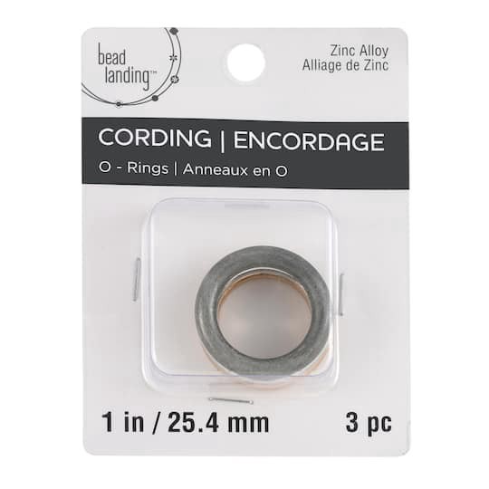 slide 1 of 3, 1" Mixed Color O-Ring Cord Connectors By Bead Landing, 1 in