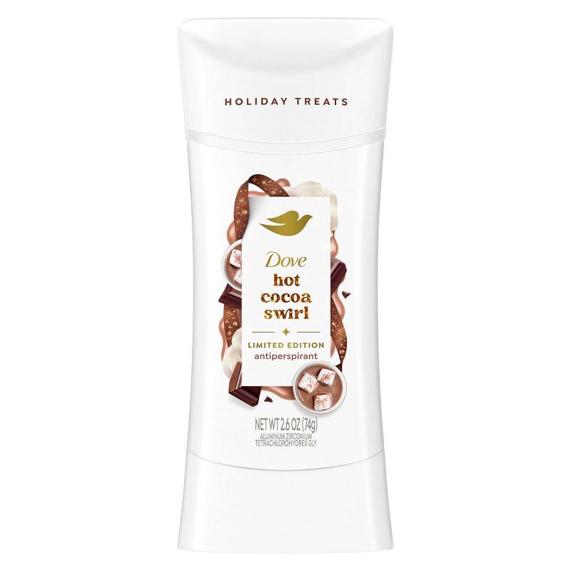 slide 2 of 7, Dove Beauty Limited Edition Holiday Treat Antiperspirant Deodorant - Hot Cocoa Swirl - Travel Size - 2.6oz, 2.6 oz