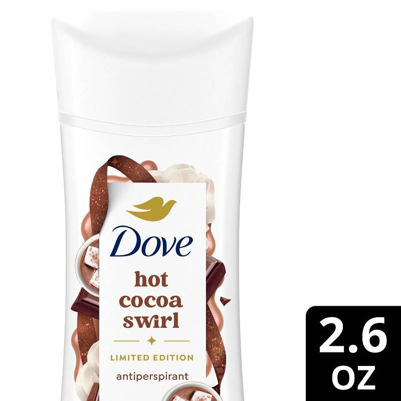 slide 1 of 7, Dove Beauty Limited Edition Holiday Treat Antiperspirant Deodorant - Hot Cocoa Swirl - Travel Size - 2.6oz, 2.6 oz