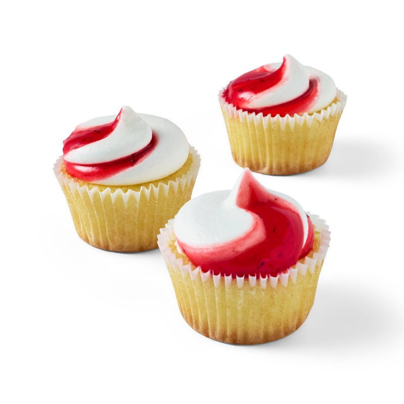 slide 2 of 3, Spring Mini Strawberry Ribbon Cupcakes - 10oz/12ct - Favorite Day™, 12 ct; 10 oz