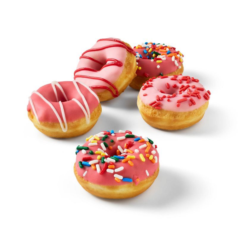 slide 2 of 3, Spring Strawberry Frosted Mini Donuts - 8oz/12ct - Favorite Day™, 12 ct; 8 oz