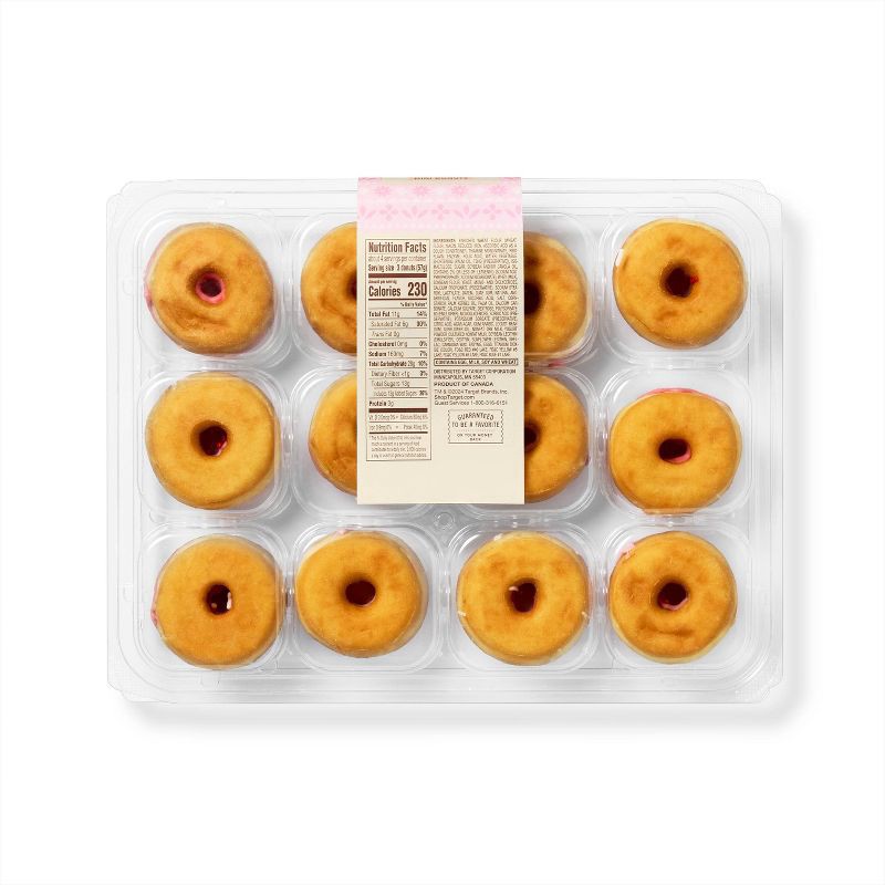 slide 3 of 3, Spring Strawberry Frosted Mini Donuts - 8oz/12ct - Favorite Day™, 12 ct; 8 oz