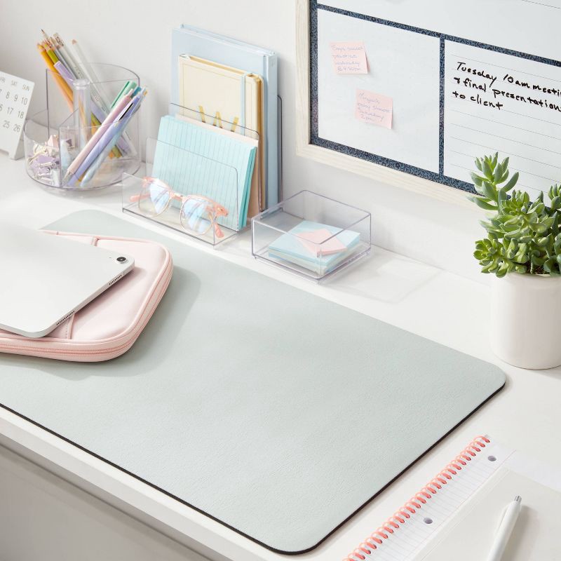 slide 2 of 4, Non-Slip Rollup Desk Mat Green - Brightroom™, 1 ct