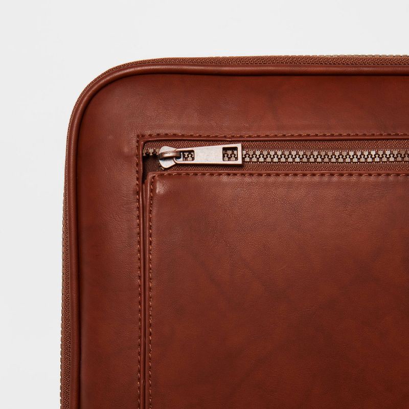 slide 4 of 4, Faux Leather Laptop Bag Case - Threshold™, 1 ct