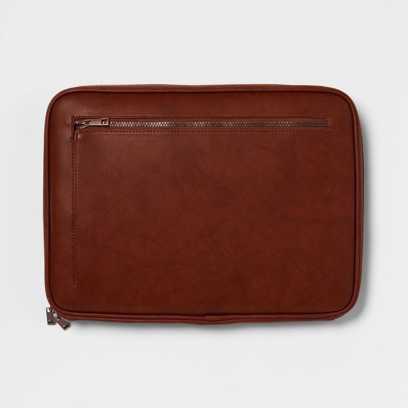 slide 1 of 4, Faux Leather Laptop Bag Case - Threshold™, 1 ct