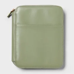 Faux Leather Zip Tech Case 7"x9" - Green -Threshold™