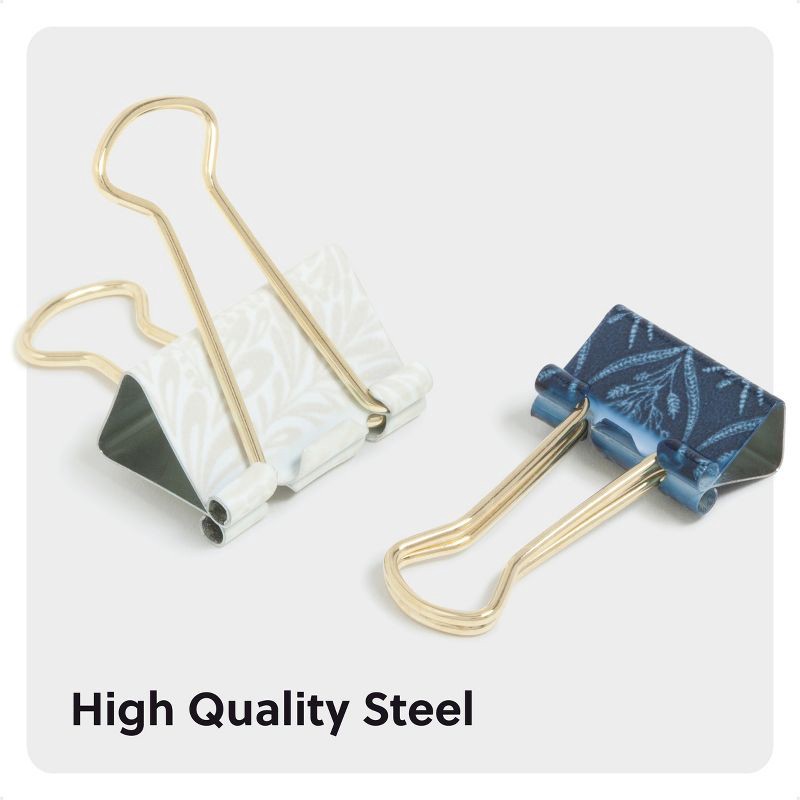 slide 5 of 6, U Brands 24ct Binder Clip Set Ornate Florals, 24 ct