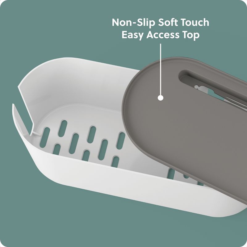 slide 5 of 6, U Brands Desktop Cable Storage Box White/Charcoal, 1 ct