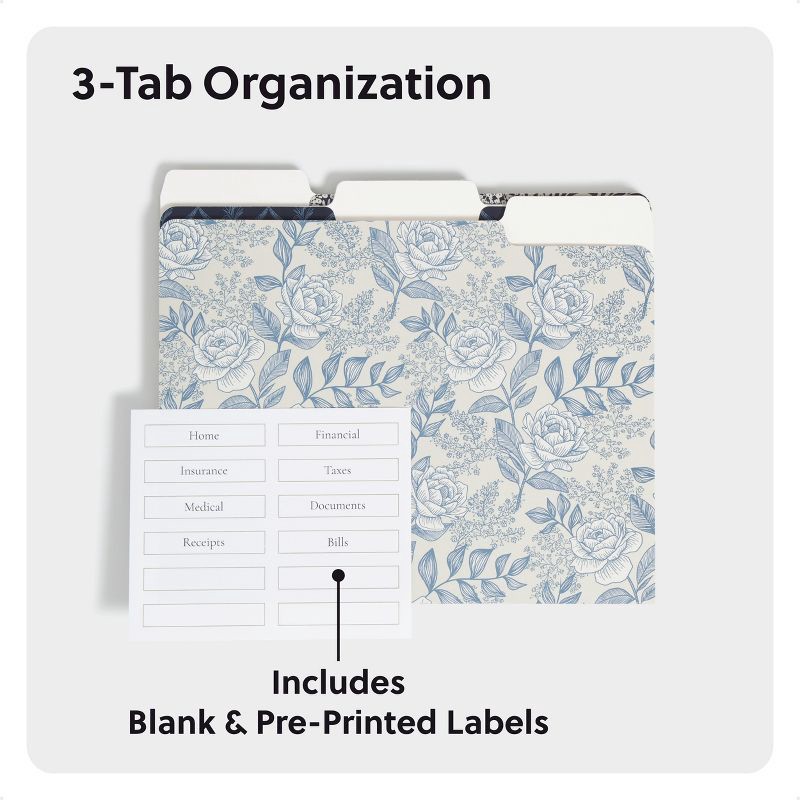 slide 5 of 6, U Brands 12ct File Folders Ornate Florals, 12 ct