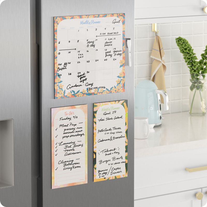 slide 2 of 6, U Brands 4pc Vinyl Magnetic Planner Set Artist Touch, 4 ct