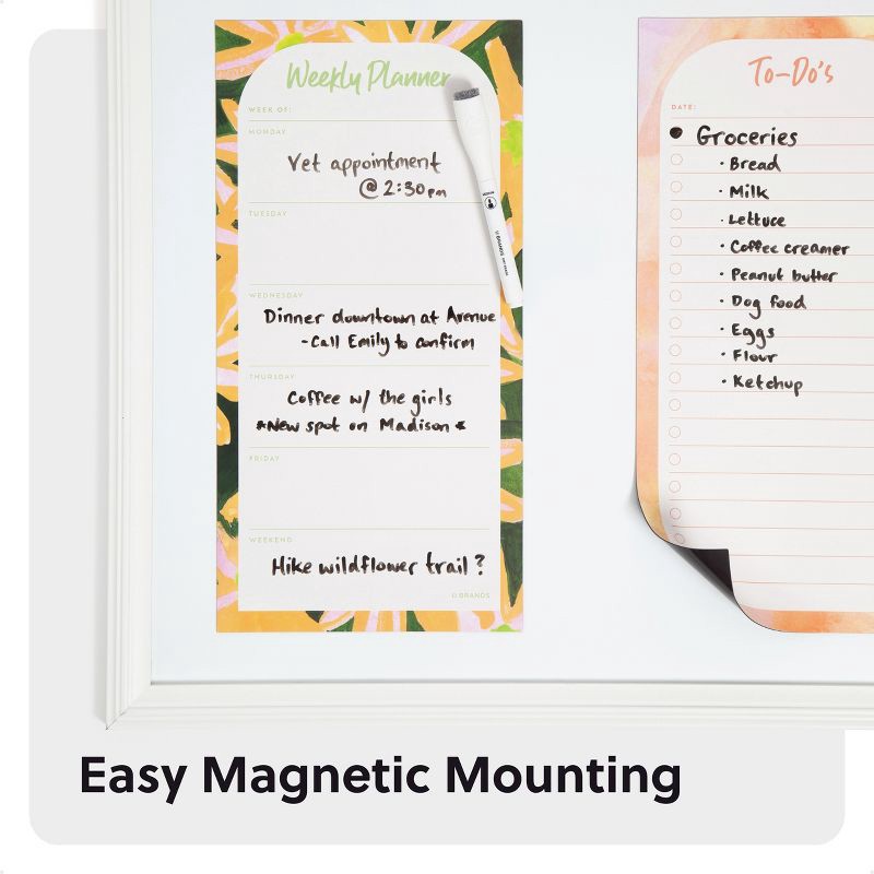 slide 6 of 6, U Brands 4pc Vinyl Magnetic Planner Set Artist Touch, 4 ct