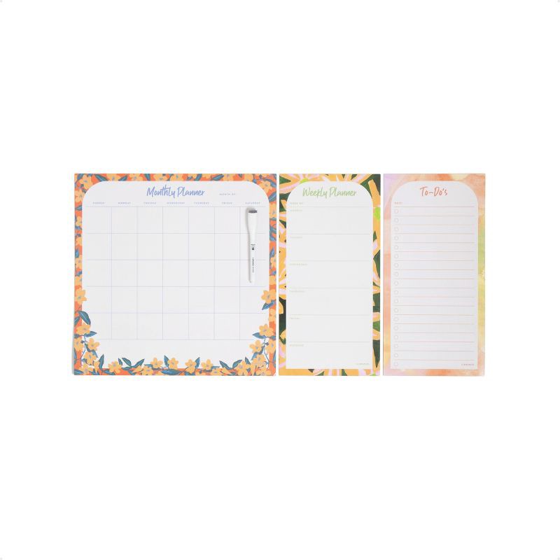 slide 1 of 6, U Brands 4pc Vinyl Magnetic Planner Set Artist Touch, 4 ct
