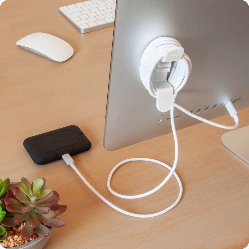 slide 2 of 6, U Brands 3ct Cable Wrap Hooks White, 3 ct