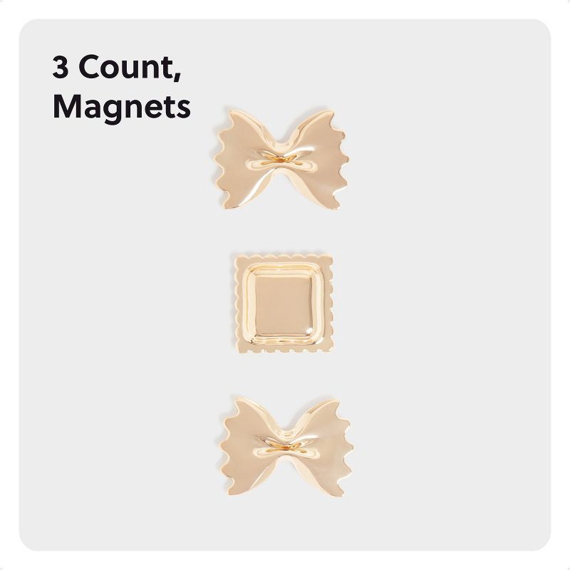 slide 3 of 6, U Brands 3ct Pasta Magnets Gold, 3 ct