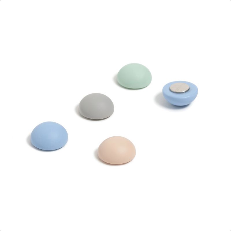slide 1 of 6, U Brands 8ct Soft Touch Pebble Magnets Cool Neutrals, 8 ct
