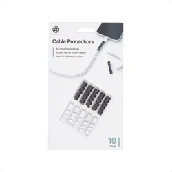 U Brands 10ct Silicone Cord Protectors Black/White